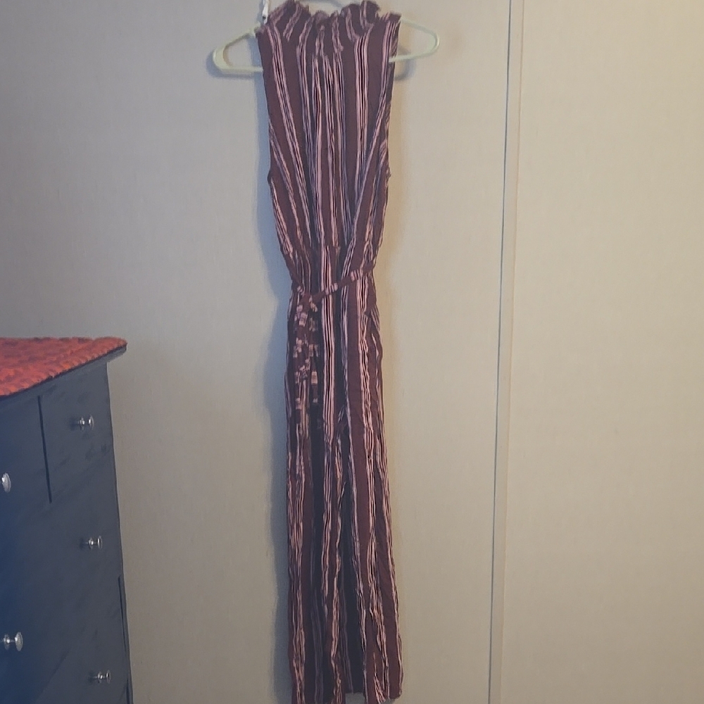 Striped Sleeveless Maxi Dress